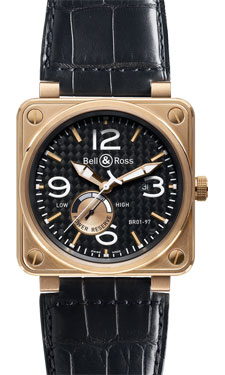 Réplique Bell & Ross BR 01-97 Reserve de Marche Or rose Montre